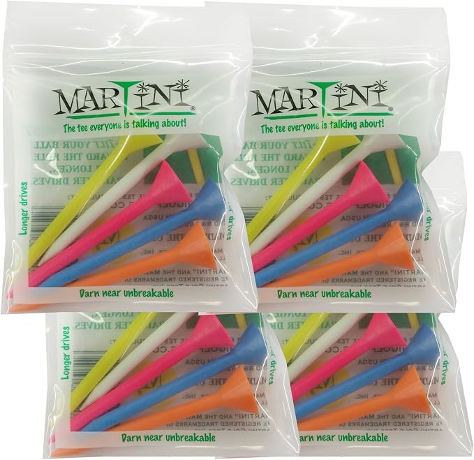 Martini Golf Tees Assorted 5-Pack (4 Count)