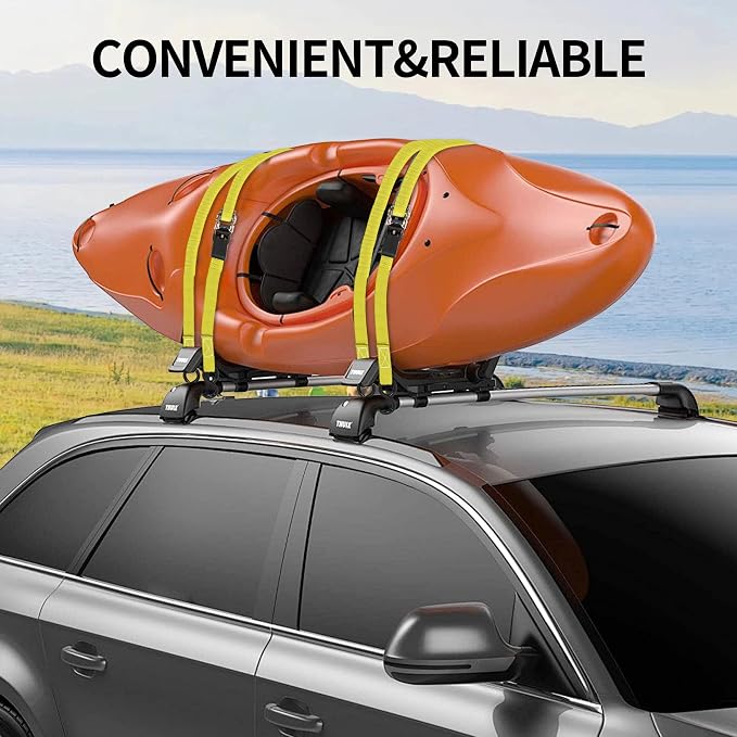 Cartman Ratchet Tie Down, 8Pk 15Ft, 500Lbs Load Cap/ 1500Lbs Break Strength, Cargo Straps for Moving Appliances, Lawn Equipment, Motorcycle in a Truck, with Carry Bag