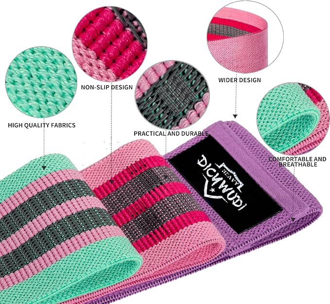 DICYWUDI Pilates Essentials Kit for Home Women, Pilates Equipment for Workouts, 6 Fabric Resistance Bands, 12 Inch Magic Circle Yoga Ring, Mini Exercise Ball, Great Exercise Equipment