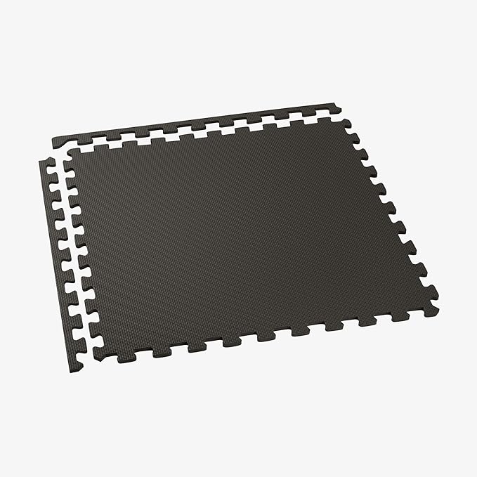 We Sell Mats 1/2 Inch Thickness Multipurpose EVA Foam Floor Tiles, Interlocking Floor Mat for Indoor Gym and Home Use, 24 in x 24 in, Black, 16 Square Feet (4 Tiles)