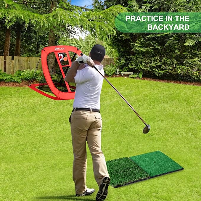 RELILAC Pop Up Golf Chipping Net - Indoor/Outdoor Golfing Target Accessories for Backyard Accuracy and Swing Practice - Gifts for Men, Dad, Husband, Women, Kid, Golfers