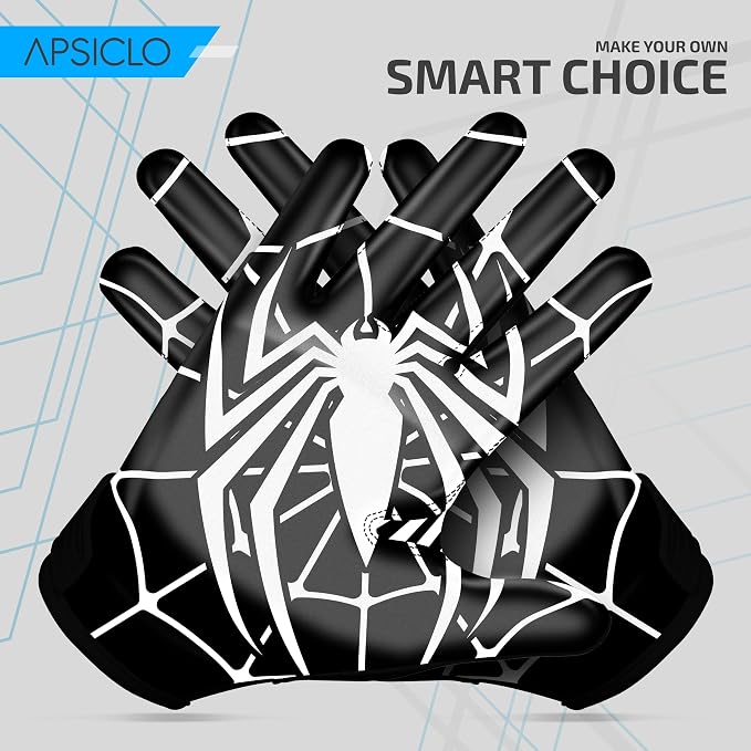 Sticky Football Receiver Gloves Silicone Grip Youth & Adult Sizes