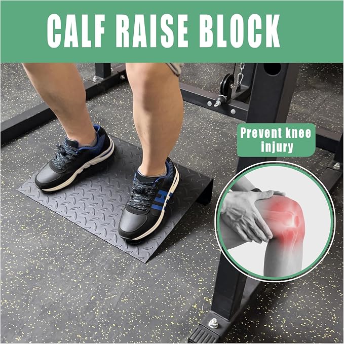 Steel Squat Wedge Block & Slant Board, Heel Elevated Split Squat Wedges Weightlifting, Calf Raise Machine for Calf Stretching
