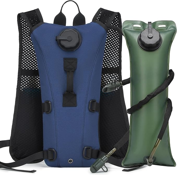 Running Hydration Vest Pack Tactical 3L Water Bladder Backpack Bag for Cycling Marathon Hiking Daypack Men & Women