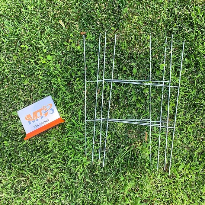 25 Pack H Frame Wire Stakes 20 x10 inch 9 Gauge Galvanized Wire -Yard Sign Stakes Fit for 4mm, 5mm Corrugated Signs, Heavy Duty Metal Step Stakes