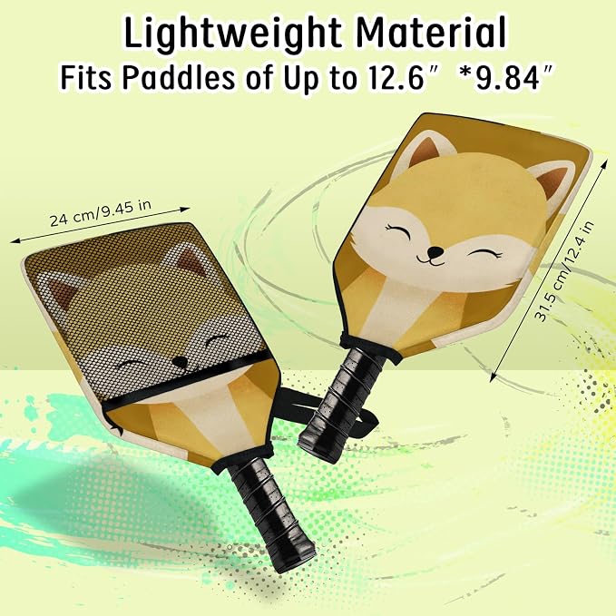 Stripe Design Pickleball Paddle Cover - Protective Polyester Sleeve for Paddles
