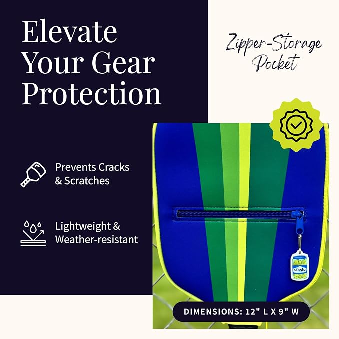Posh Pickler Vlasic Pickles Pickleball Accessories Gift Set, Pickleball Paddle Cover, Sports Cooling Towel and Bag Strap, Vlasic Pickle-Themed for Pickleball Players