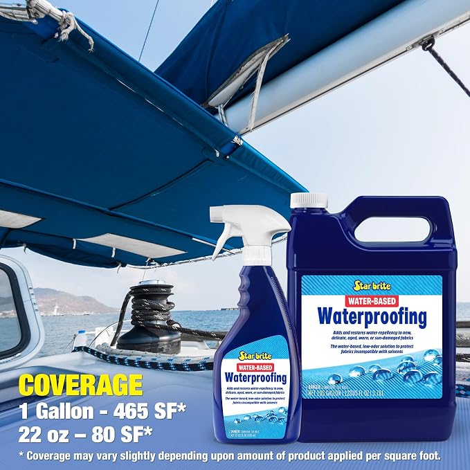 STAR BRITE Water-Based Waterproofing & Fabric Protectant - Low Odor Waterproofer for All Materials- 1 GAL (082200)