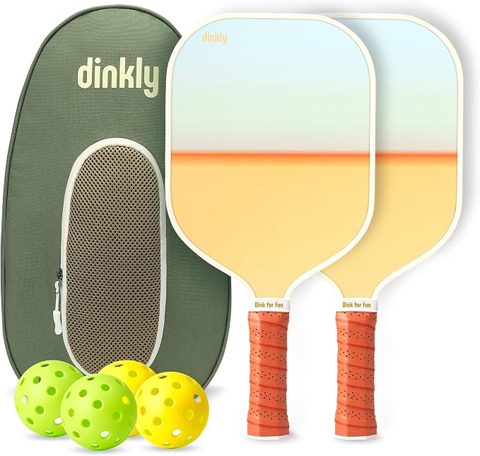 Pickleball Paddles Set of 2/4- USAPA Approved Graphite/Fiberglass Pickleball Racket, 2 Pickleball Rackets, 4 Balls and 1 Portable Carry Bag, Aesthetic Pickle Ball Set for Men Women Beginners