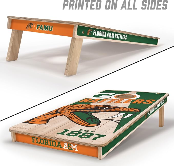 YouTheFan NCAA 2’ x 4’ Professional Wood Cornhole Game