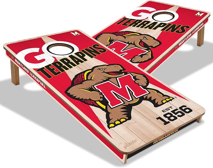 YouTheFan NCAA 2’ x 4’ Professional Wood Cornhole Game