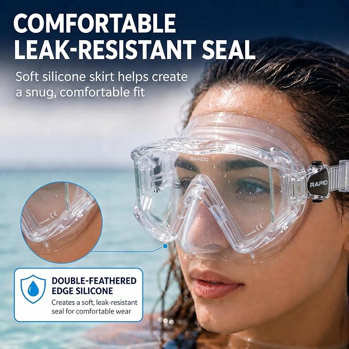 Rapido Clareza Three Lens Mask and Snorkel Combo