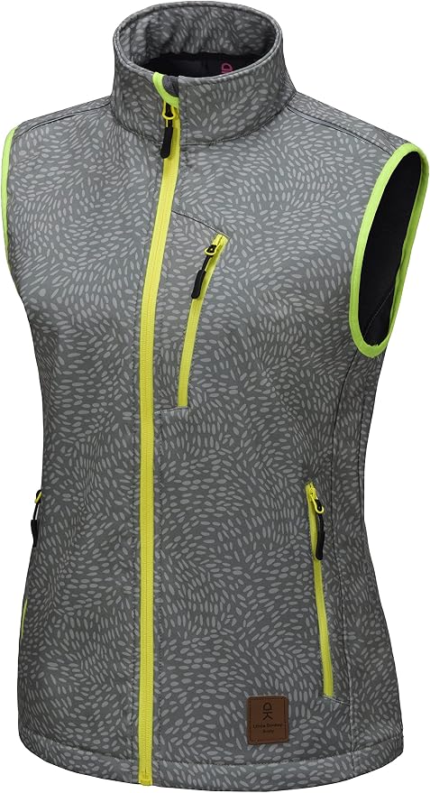 Little Donkey Andy Women's Fleece Lined Softshell Vest Lightweight Windproof Sleeveless Jacket for Hiking Outdoor Travel Golf