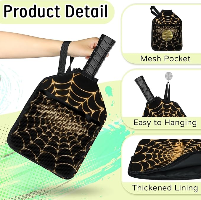 Personalized Pickleball Paddle Cover, Robust & Waterproof Custom Pickleball Paddle Case for Ultimate Protection