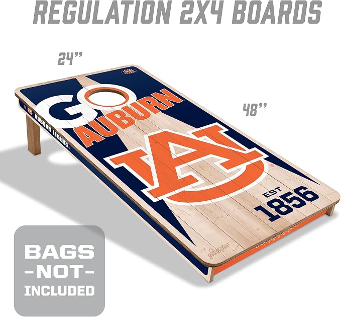 YouTheFan NCAA 2’ x 4’ Professional Wood Cornhole Game