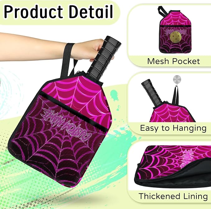 Personalized Pickleball Paddle Cover, Robust & Waterproof Custom Pickleball Paddle Case for Ultimate Protection