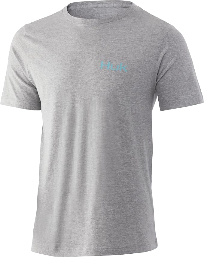 HUK Mens Performance Fishing Logo Tee, Short Sleeve T-Shirt for Men
