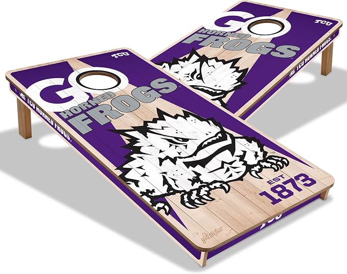 YouTheFan NCAA 2’ x 4’ Professional Wood Cornhole Game