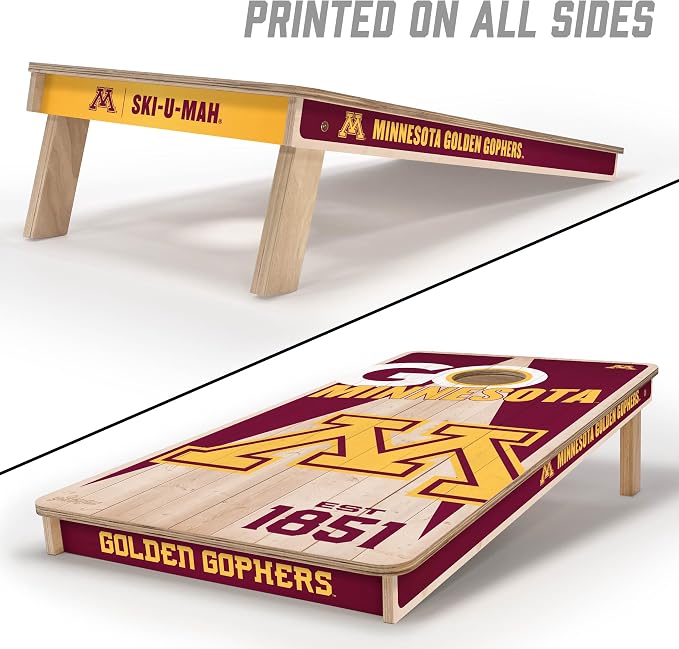 YouTheFan NCAA 2’ x 4’ Professional Wood Cornhole Game