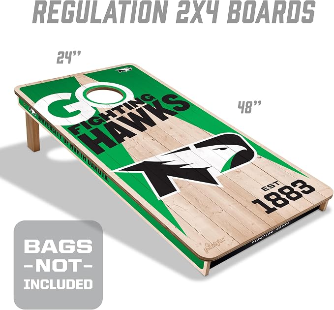 YouTheFan NCAA 2’ x 4’ Professional Wood Cornhole Game