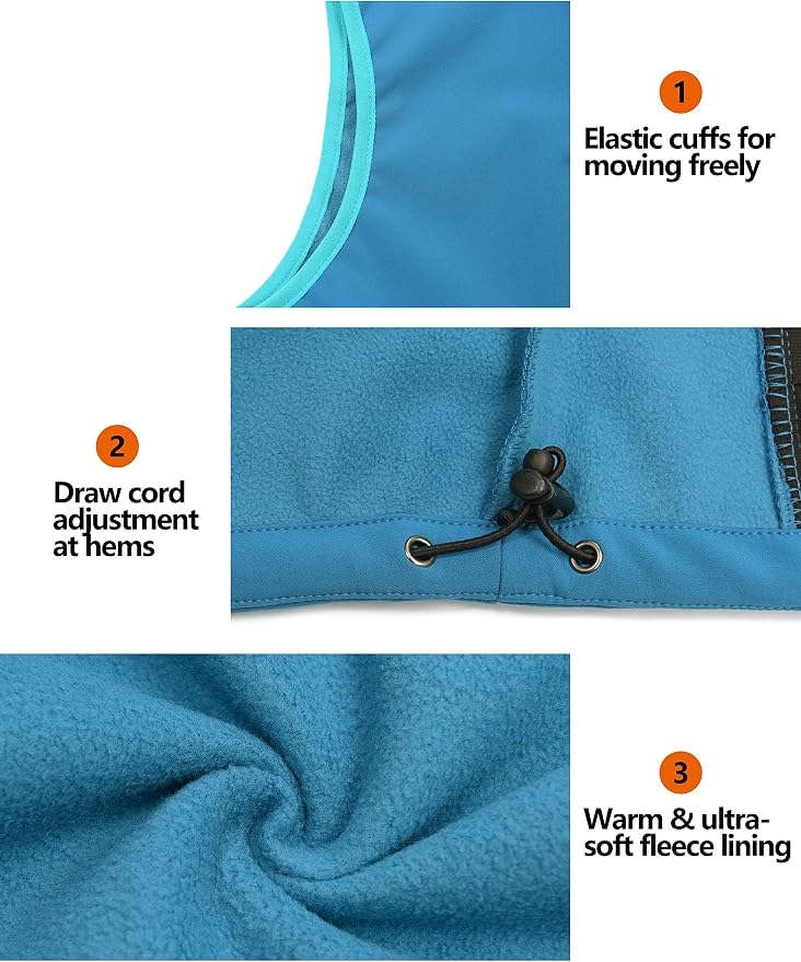 Little Donkey Andy Women's Fleece Lined Softshell Vest Lightweight Windproof Sleeveless Jacket for Hiking Outdoor Travel Golf