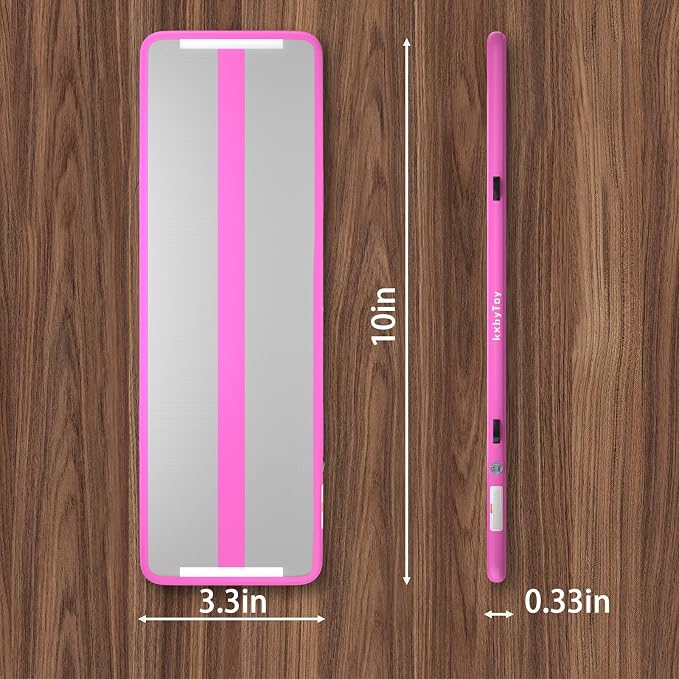 Air Mat Tumble Track 4 inches Thickness Inflatable Gymnastics Mat for Home Use/Training/Cheerleading/Yoga 10/13/16/20ft with Electric Air Pump