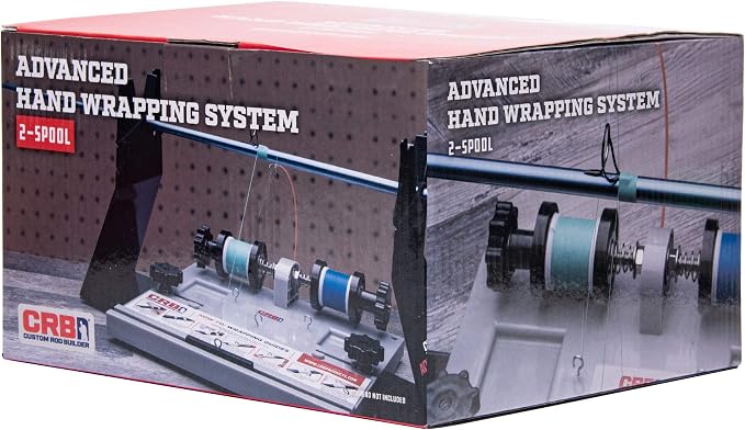 CRB Advanced Hand Wrapper System – 2 Spool Thread Tensioner & Rod Stand for Rod Building
