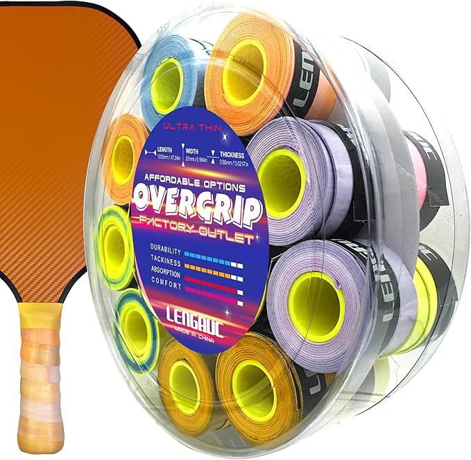 Gradient Colors Ultra Thin Tacky Overgrips,Tennis/Badminton/Pickleball/Paddle 24/48 Pack,Comfort Grip Tape,Absorb Sweatbands Anti Slip