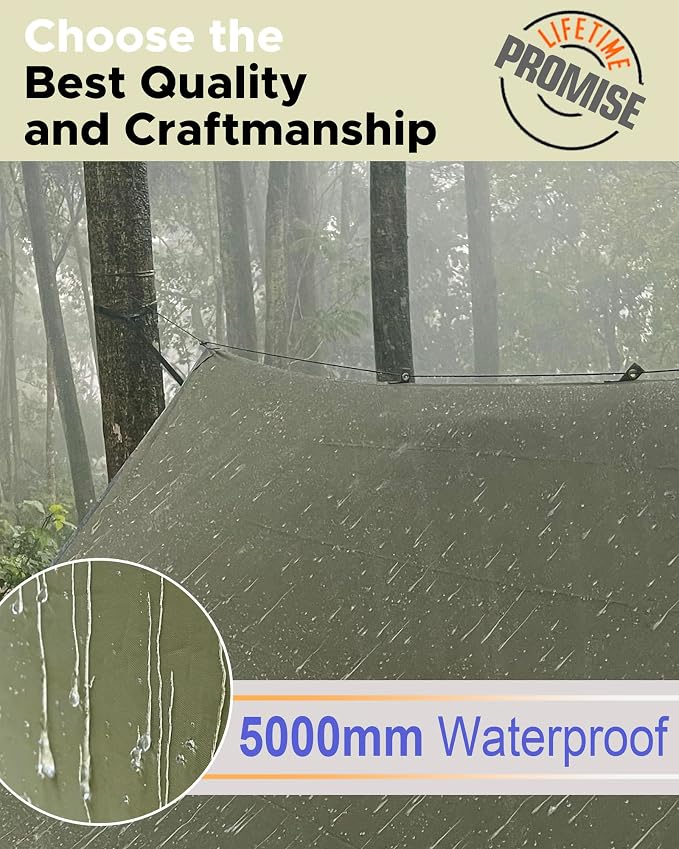 Sunyear Camping Hammock with Spacious Net, Single/Double,Outdoor&Indoor
