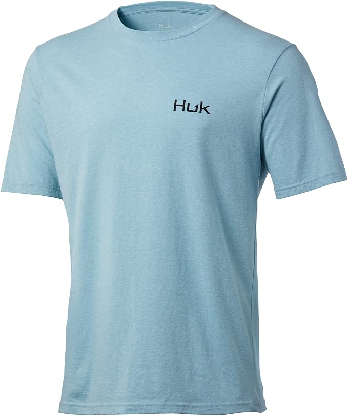 HUK Mens Performance Fishing Logo Tee, Short Sleeve T-Shirt for Men