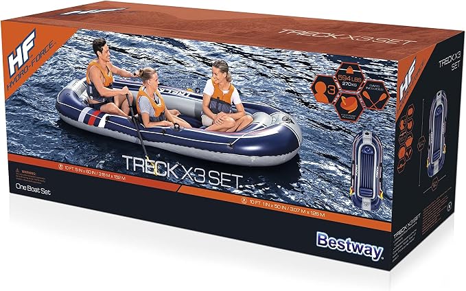 Bestway Hydro-Force Inflatable Raft Set | Inflatable Boat for Kids and Adults | Great for Ponds, Lakes, Rivers
