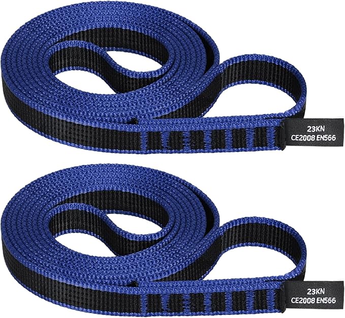 18mm Nylon Climbing Sling Runner 23KN CE2008/EN566 Certified - Webbing Straps for Outdoor Rock Climbing, Rappelling, Swing, Yoga Hammock etc
