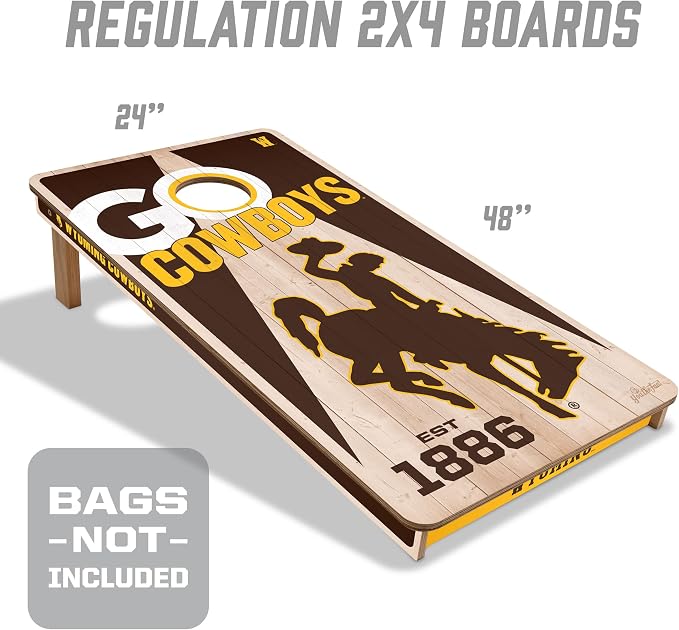 YouTheFan NCAA 2’ x 4’ Professional Wood Cornhole Game