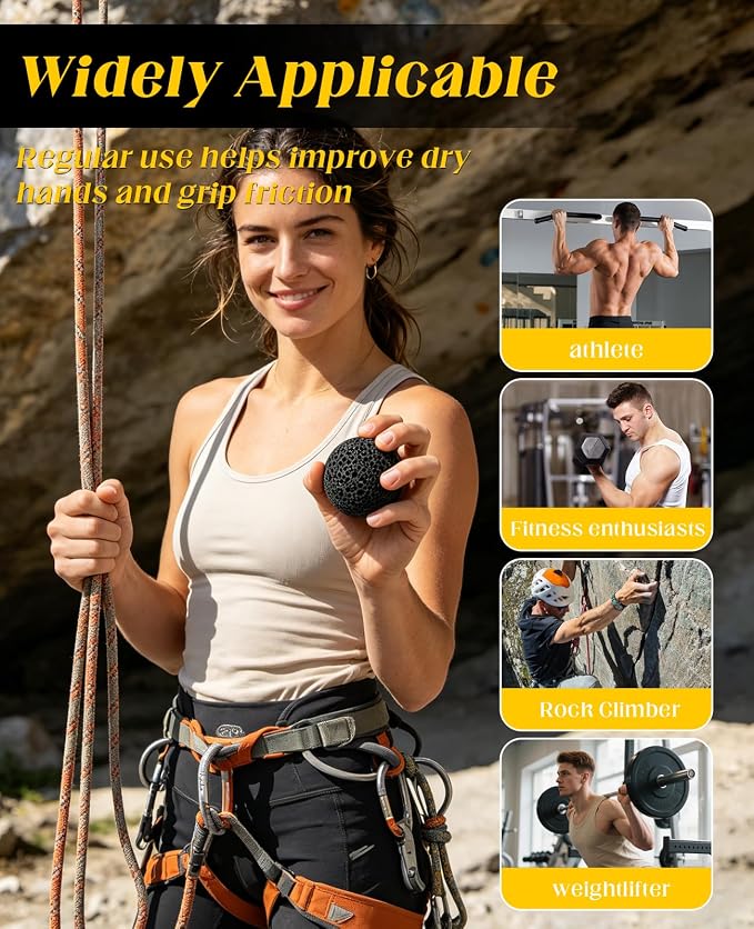 3 PCS Callus Ball for Hand, Moon Grip Ball, Anti-sweat Rock Climbing Grip Trainer 1.2" 1.6" 2"