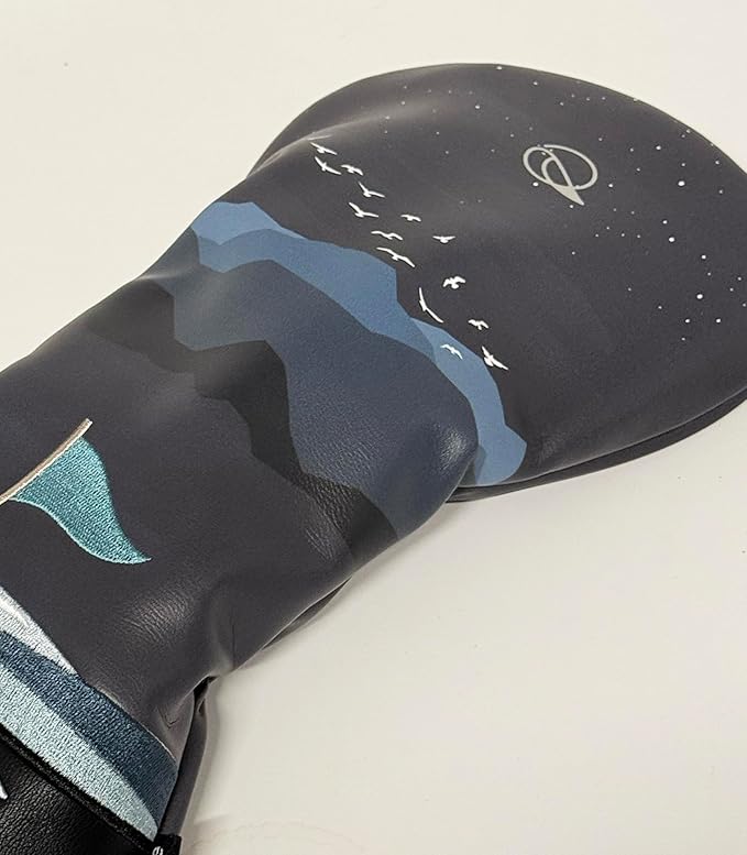 Golf Driver Headcover birdskie Premium Leather Head Cover. Digitally Printed and Embroidered Design. Head Cover for Your Driver by birdskie.