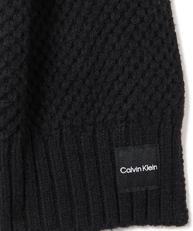 Calvin Klein Women's Chunky Waffle Knit Beanie and Scarf Set
