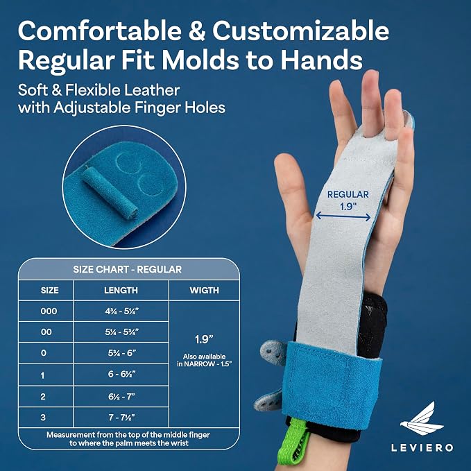 Gymnastics Grips Set, Grips for Gymnastics Girls, Dowel Grips with Soft Leather, Double Buckle Wrist Closure, and Adjustable Finger Holes, for All Ages