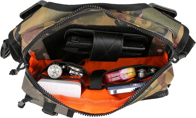Muserise Outdoor Chest Bag For Men and Women, Tactical Vest For Running, Cycling, EDC Chest Pack Rig For Sports and Workouts