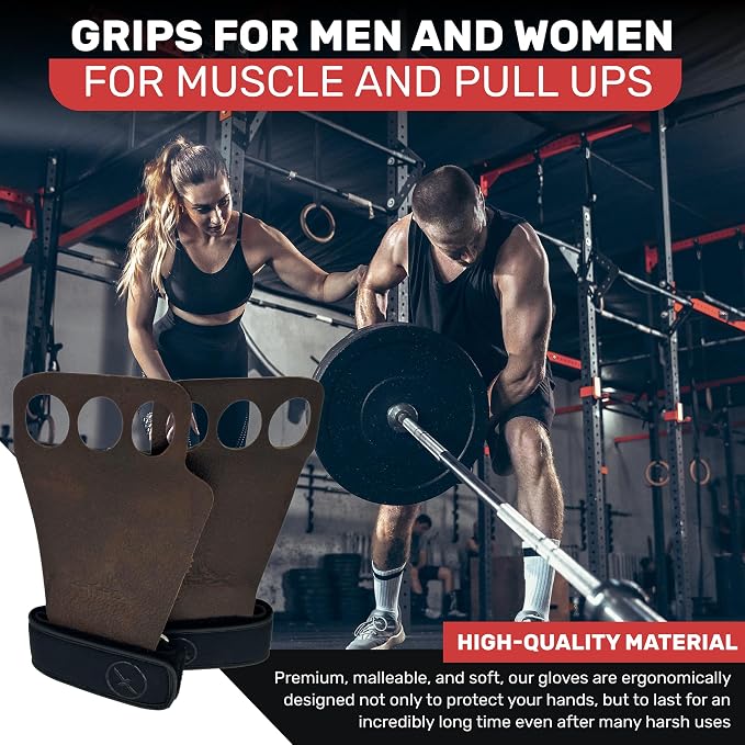 X-GRIPP: Kangaroo Leather Hand Grips for Weight Lifting, and Cross Training - Gymnastics, Grips for Men and Women for Muscle and Pull ups - Tactical Grips