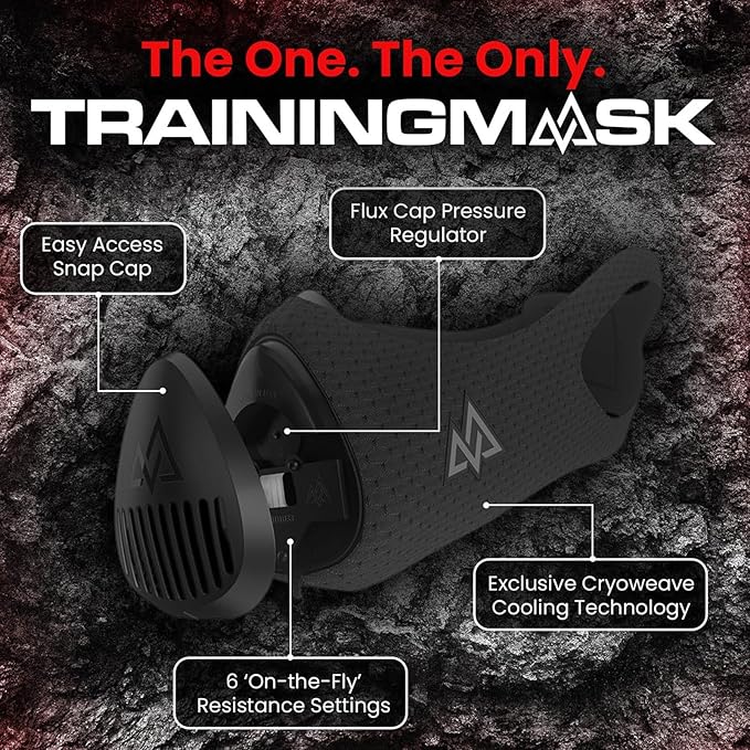 TRAININGMASK 3.0 Performance Breathing Trainer - Altitude Training Mask for Stamina, Clinically Proven & Patented