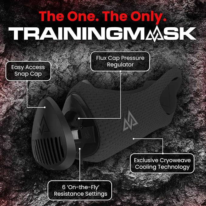 TRAININGMASK 3.0 Performance Breathing Trainer - Altitude Training Mask for Stamina, Clinically Proven & Patented