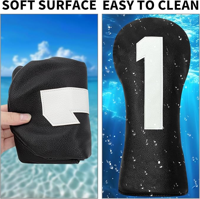 Premium Golf Head Covers - Golf Driver Head Covers, Protects Against Scratches and Damage, Specifically Designed for Fairway Woods.