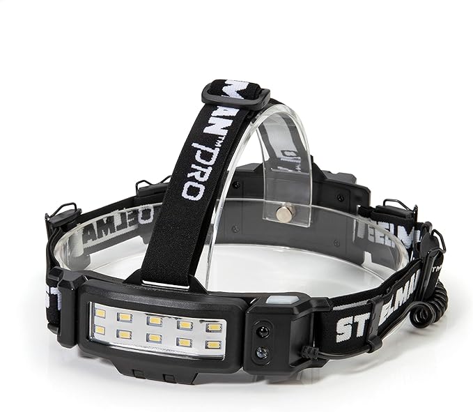 Steelman Slim Profile Rechargeable LED Motion-Activated Headlamp, 250-Lumen, 3 Brightness Settings, 20-Meter Range, Water-Resistant