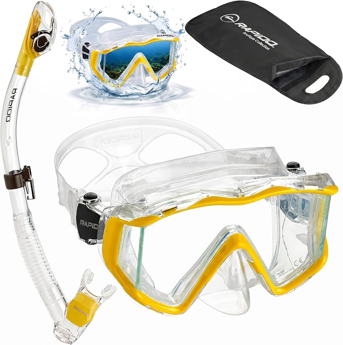 Rapido Clareza Three Lens Mask and Snorkel Combo