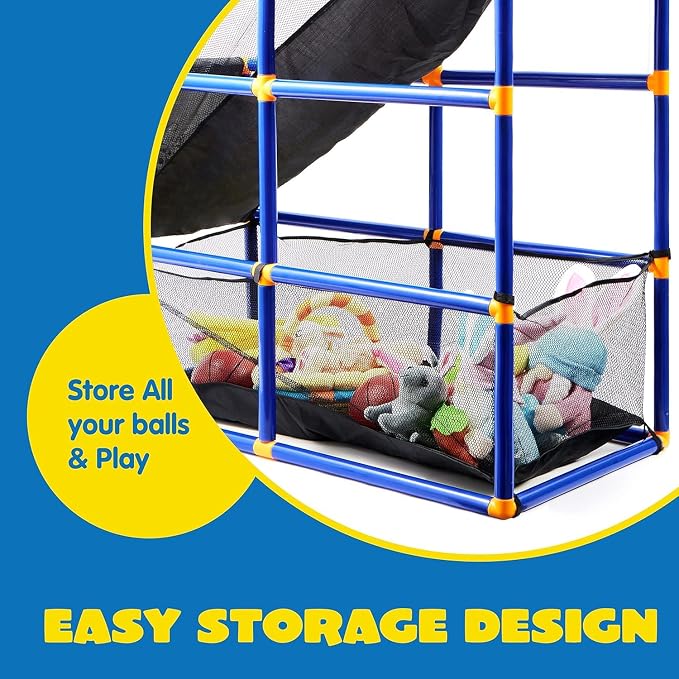 JOYIN Arcade Basketball Game Set with 4 Balls and Hoop for Kids 3+ Years Old Indoor Outdoor Sport Play - Easy Set Up - Air Pump Included - Ideal for Competition