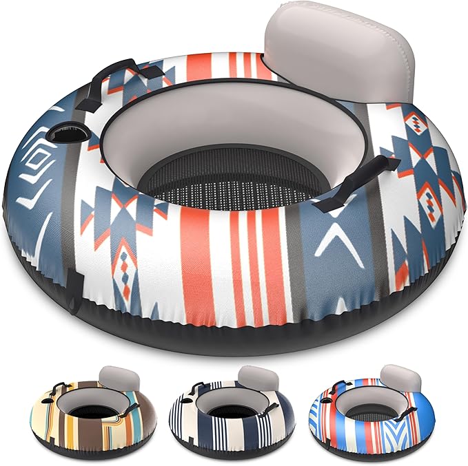 GoSports WOVN River Tube with Premium Canvas Cover - Heavy Duty Float for Rivers, Lakes, & Pools - Mesa