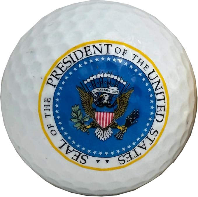Donald Trump Commemorative Golf Ball Set and Presidential Golf Towel – Includes White Signature, Red, Presidential Seal Balls, and Navy Blue Towel with Great Seal – Limited Edition Collectible