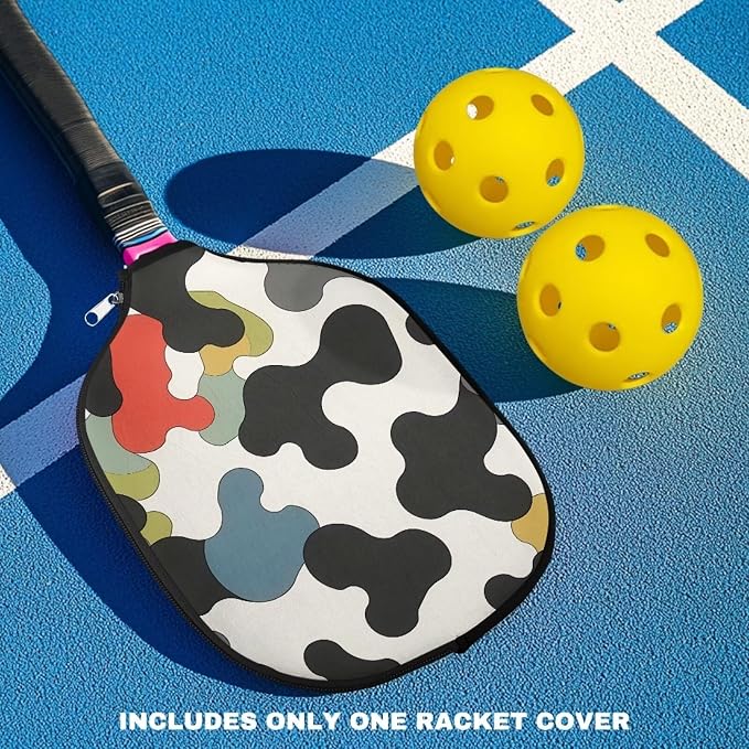 Blue Camo Corgi Pattern Print Pickleball Paddle Covers Only Paddles Holder Sleeve Fits Most Rackets