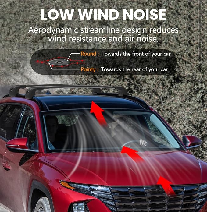 300lbs Roof Rack Cross Bars Compatible with Hyundai Tucson 2016-2026 SE SEL N Line Limited NX4 with Lock Aluminum Anti-Rust Cross Bar for Rooftop Cargo Luggage Kayak Canoe Bike Snowboard