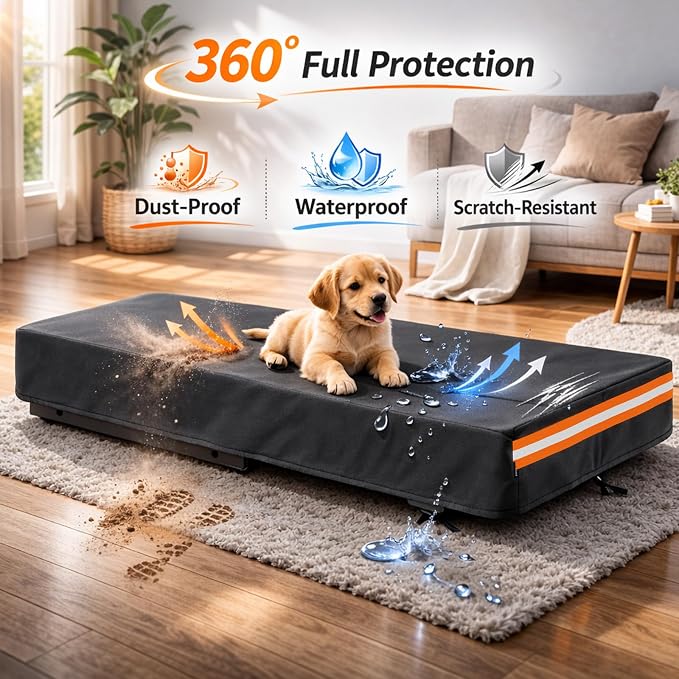 EVRBUL Treadmill Cover Heavy Duty Waterproof Dustproof Running Machine Cover Home Gym Exercise Workout Equipment Protective with Air Vents Reflective Strip Drawstring